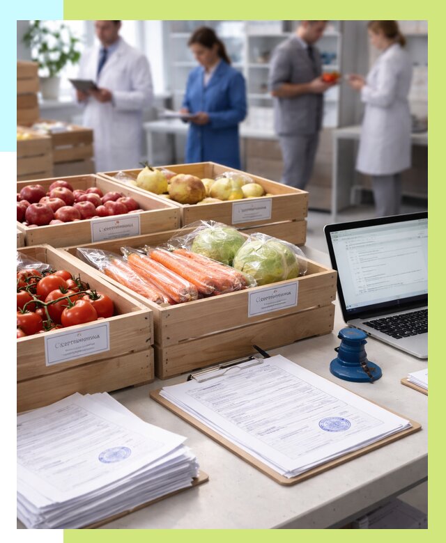 Сертификация овощей и фруктов в Гагарине от 8843 р. | Алешин-Ггр