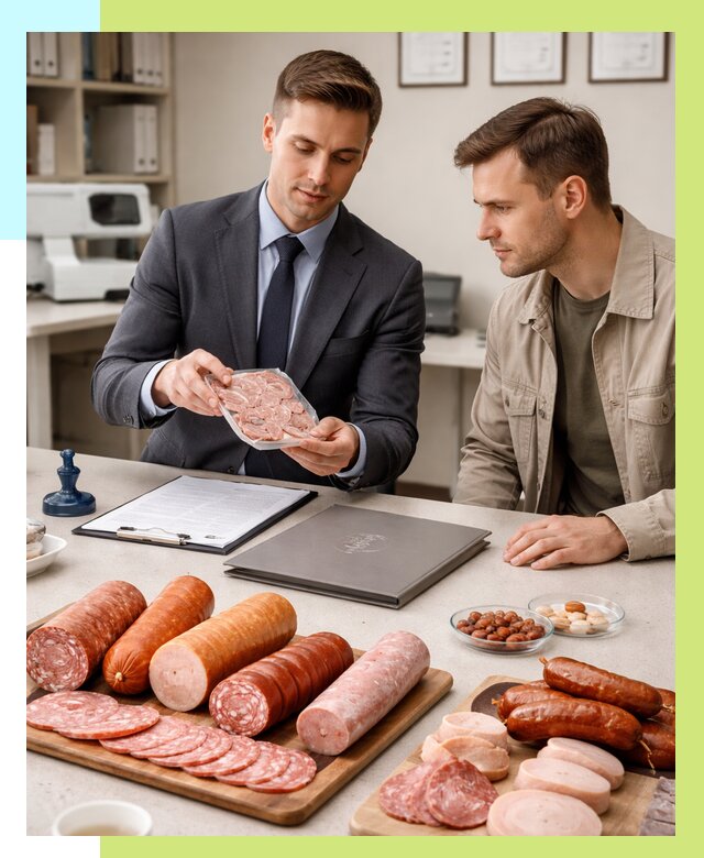 Сертификация колбасных изделий в Гагарине от 7803 р. | Алешин-Ггр