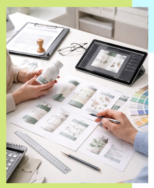 Профессиональная разработка дизайна и текста этикетки продукции в Гагарине